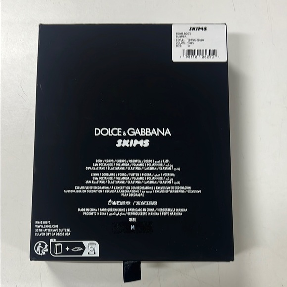 SKIMS Dolce & GabbanaBODY BUSTIER black new M L109-356 - Picture 4 of 7